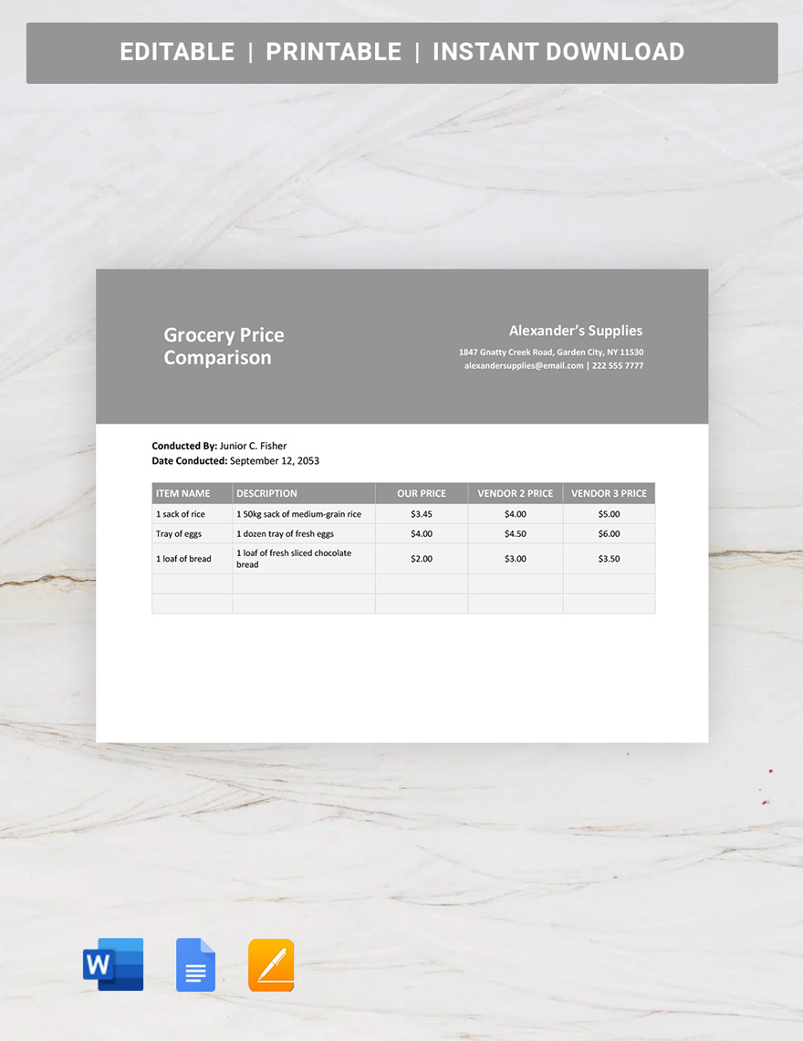 Grocery Price Comparison