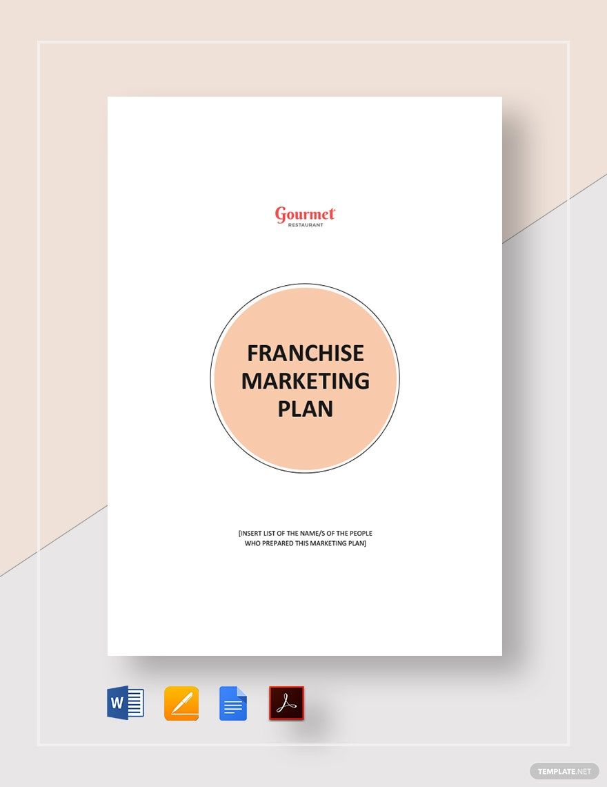 Franchise Marketing Plan Template