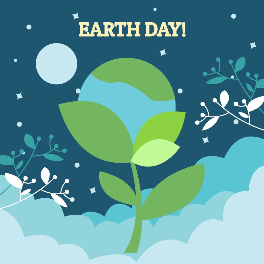 Earth Day Flat Design Vector EPS, Illustrator, JPG, PSD, PNG, SVG