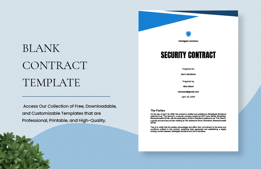 Blank Contract in Word, Google Docs - Download | Template.net