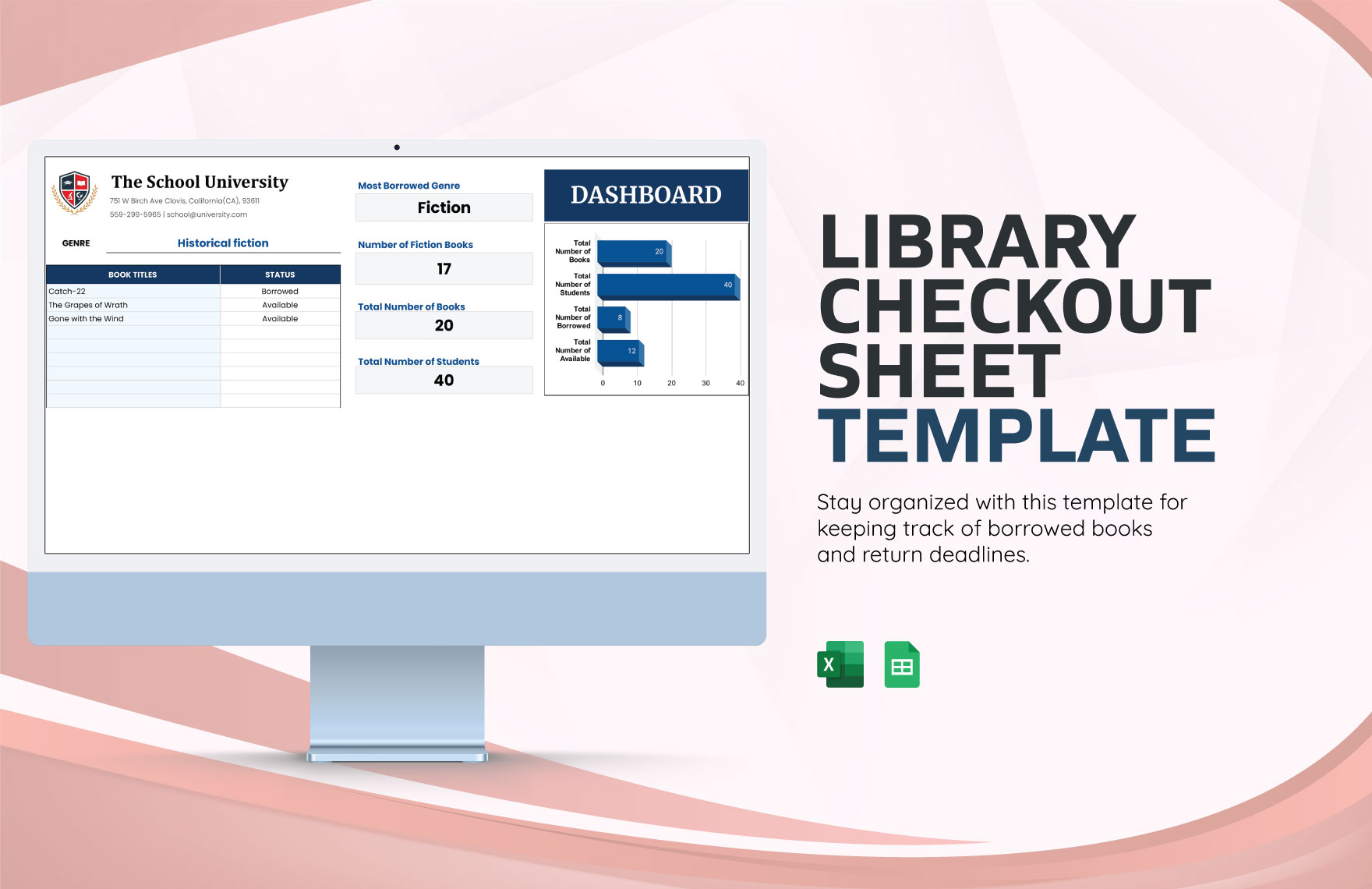 Library Checkout Sheet Template in Excel, Google Sheets - Download | Template.net