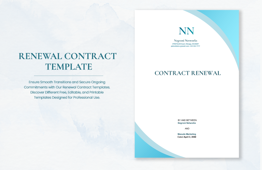 Renewal Contract in Word, Google Docs, PDF - Download | Template.net