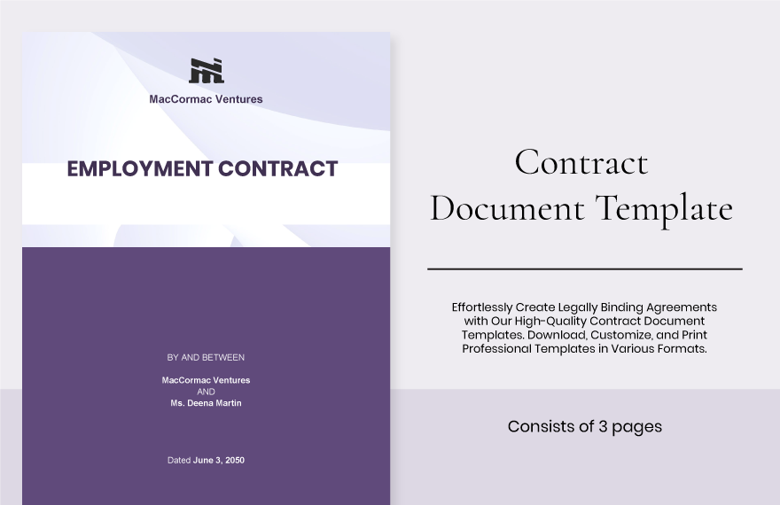 Contract Document Template in Google Docs, Word - Download | Template.net