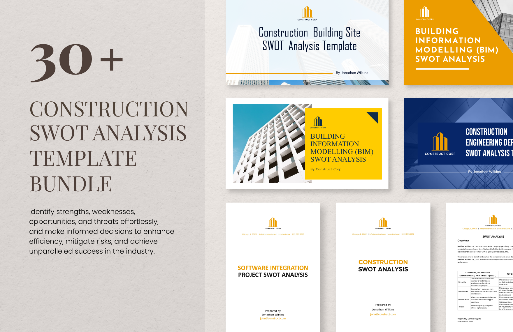 30+ Construction SWOT Analysis Template Bundle