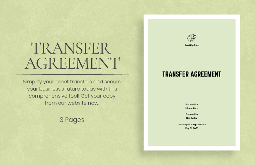 Transfer Agreement Template in Pages, Word, Google Docs - Download | Template.net