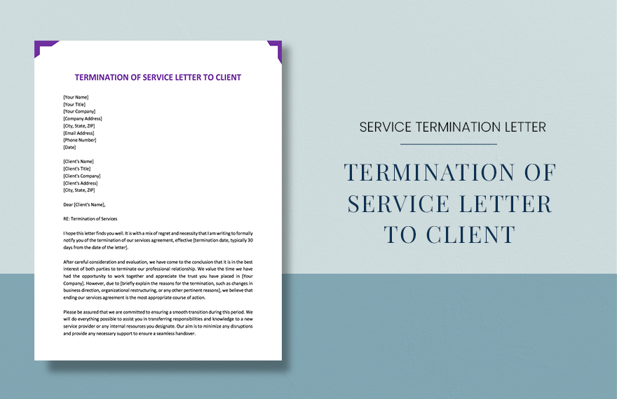 Termination Of Services Letter To Client