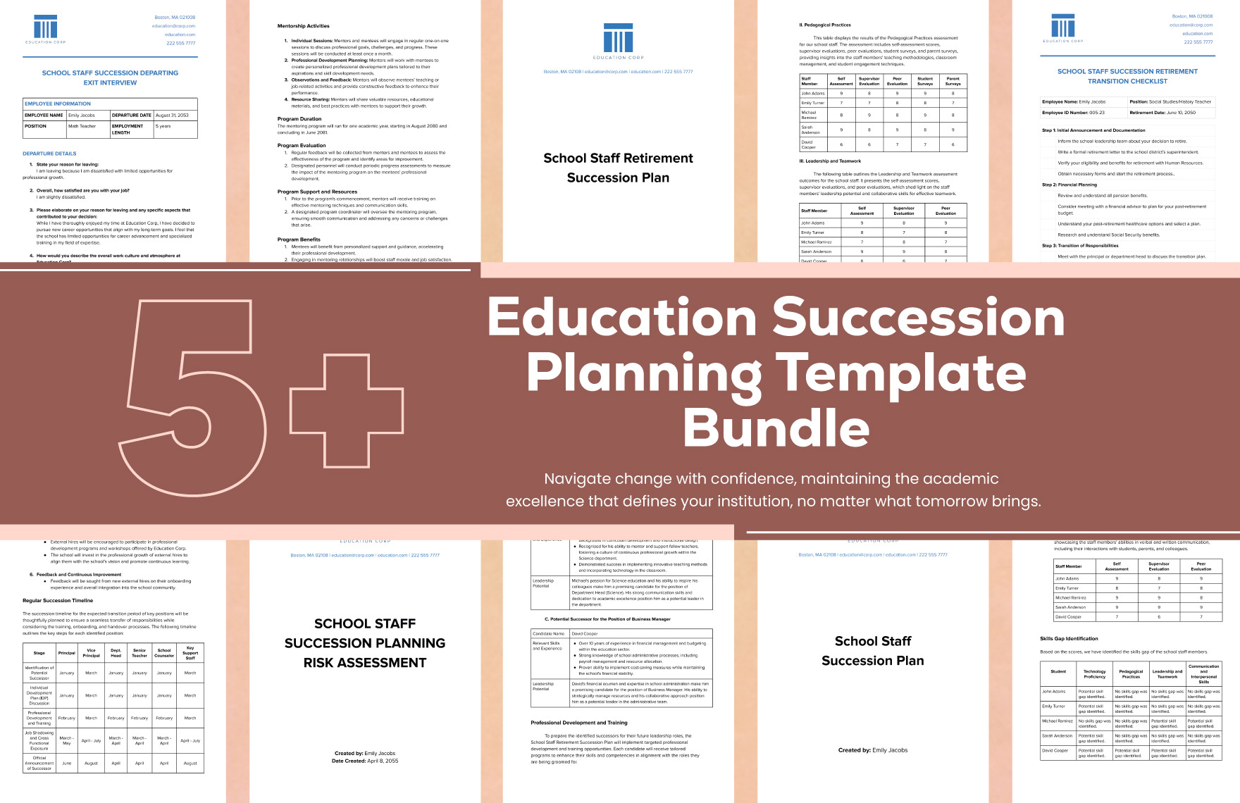 5+ Education Succession Planning Template Bundle