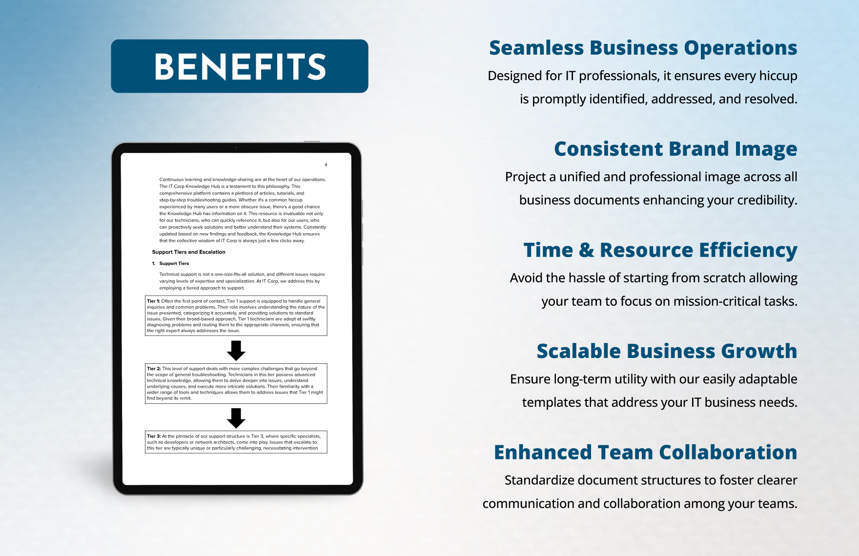 IT Technical Support Workflow Guide Template