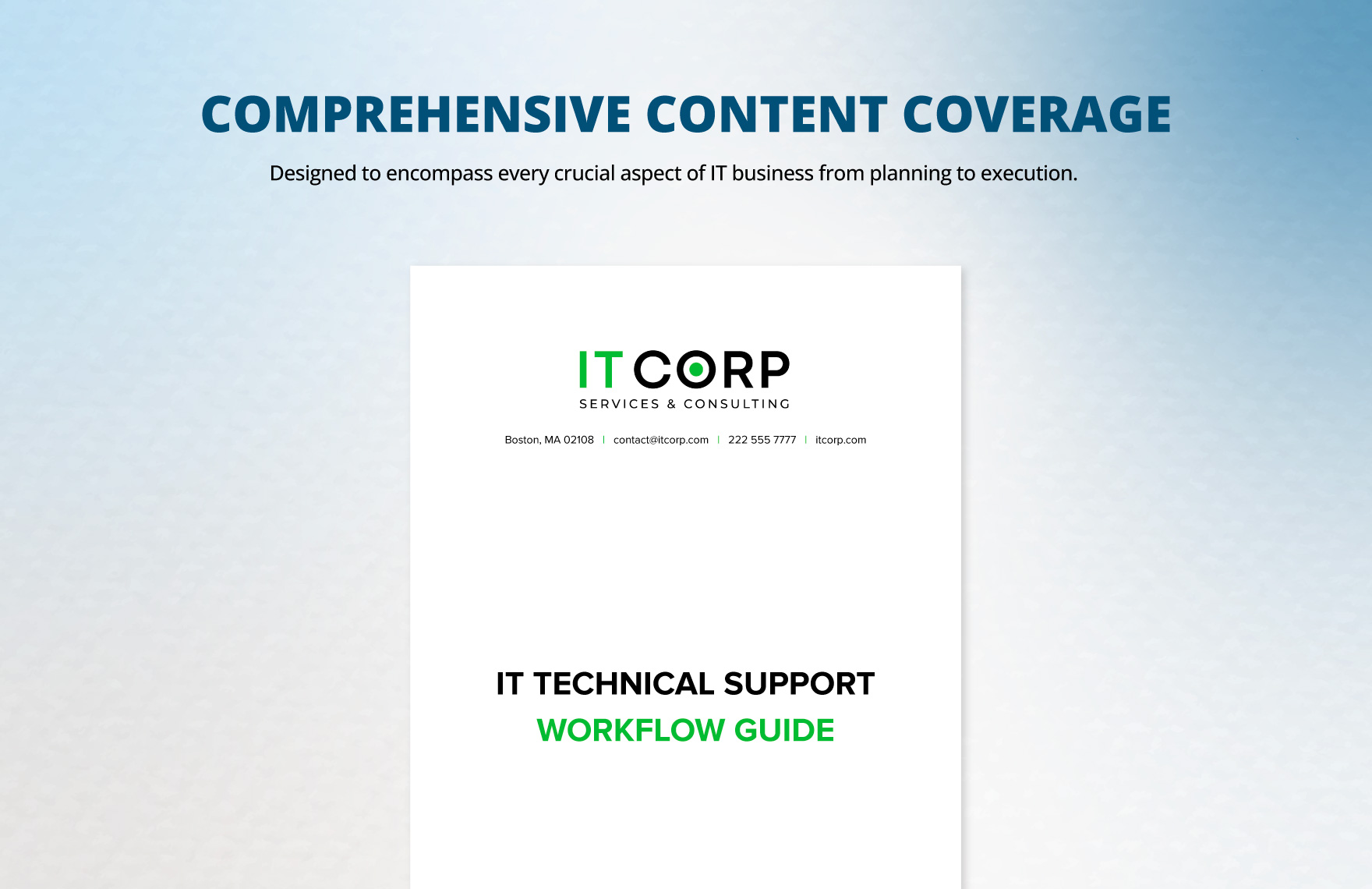 IT Technical Support Workflow Guide Template