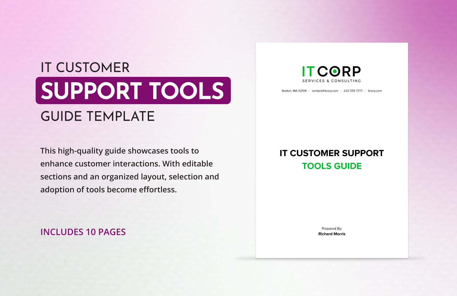 IT Customer Support Tools Guide Template