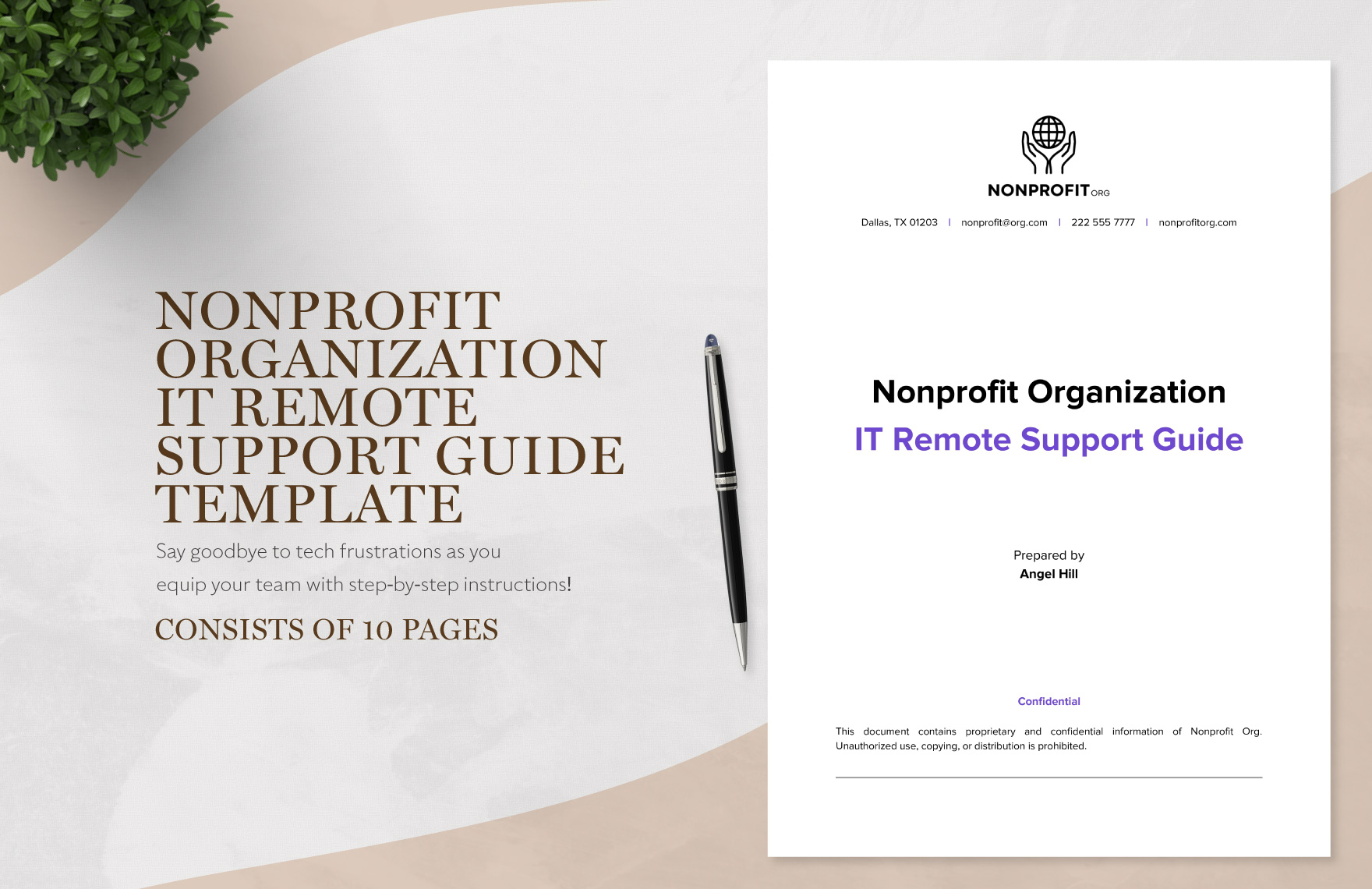 Nonprofit Organization IT Remote Support Guide Template in Word, PDF, Google Docs - Download | Template.net