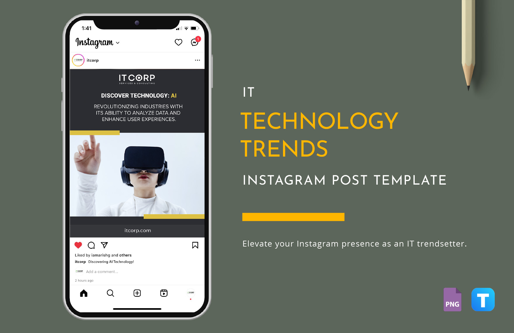 IT Technology Trends Instagram Post Template