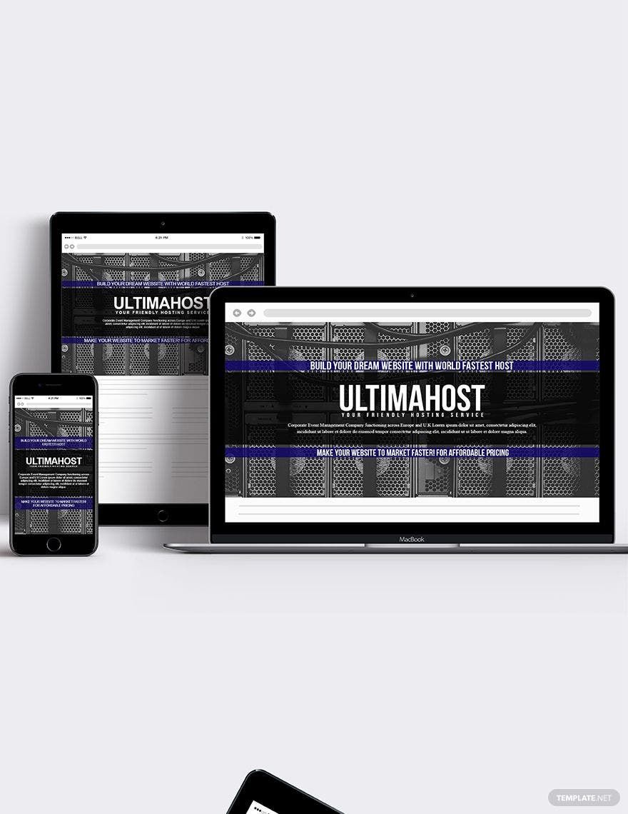 Hosting Website Header Template in PSD, HTML5 - Download | Template.net