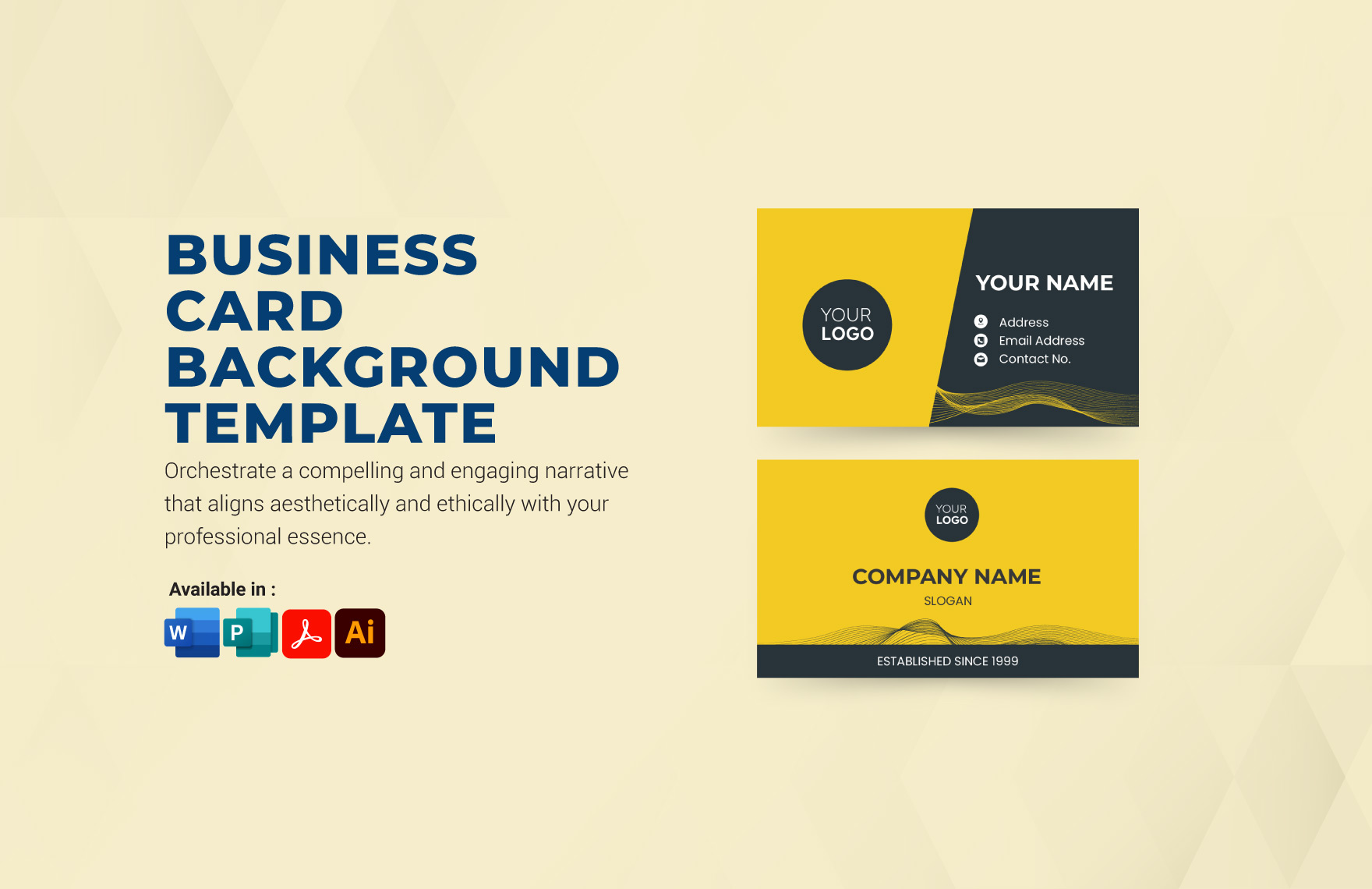 Business Card Background Template in Word, Illustrator, Publisher, PDF - Download | Template.net