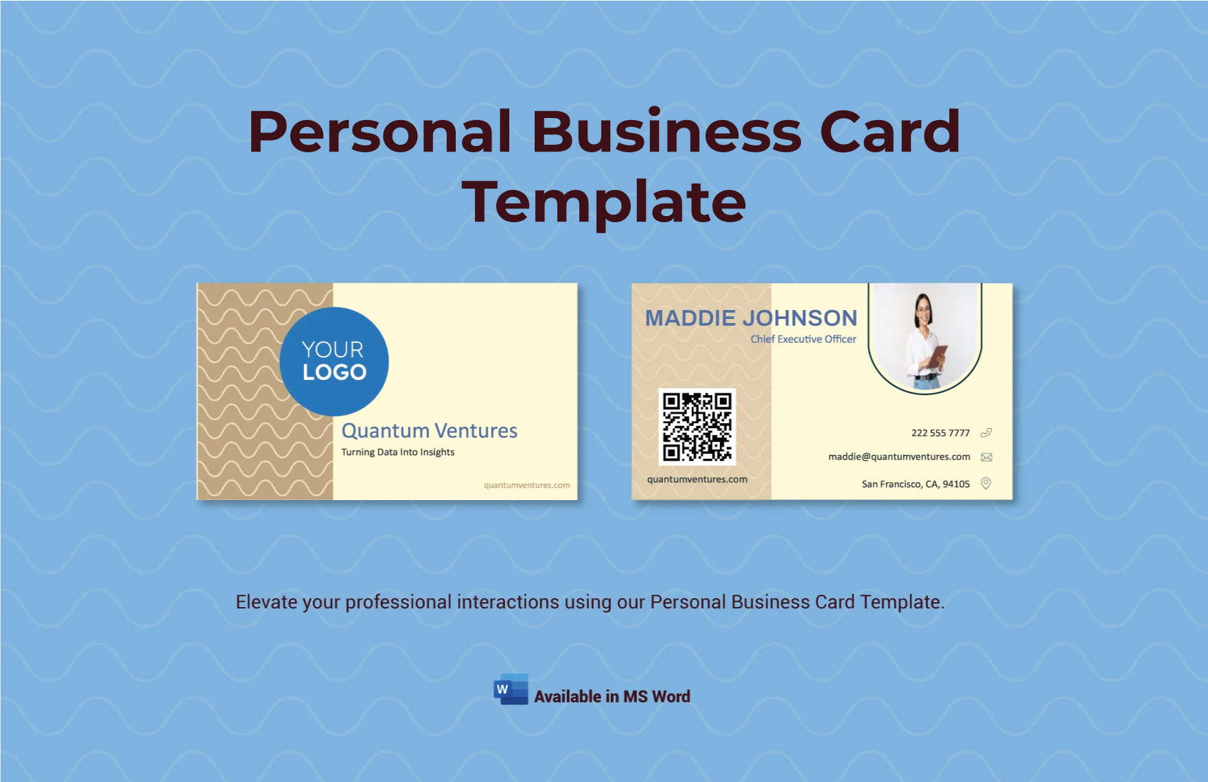 Personal Business Card Template in Adobe XD, Illustrator, Publisher, Word, PDF - Download | Template.net