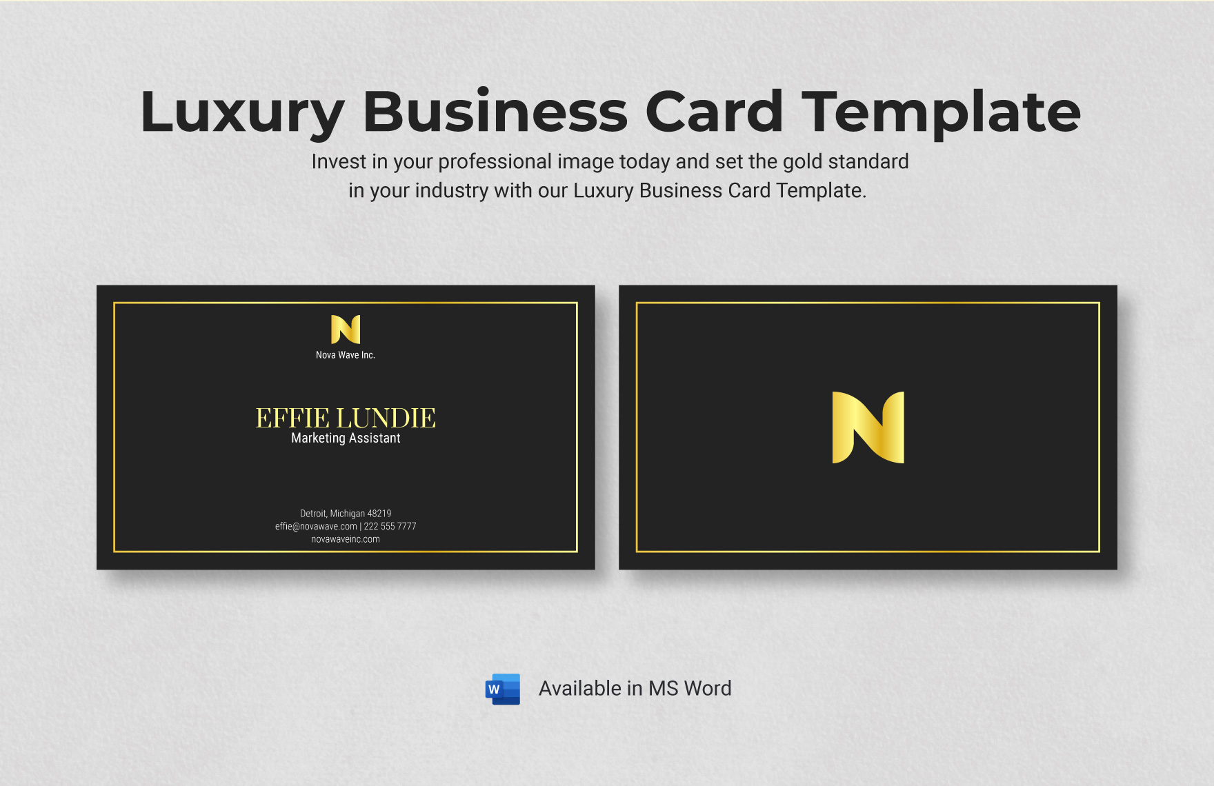 Luxury Business Card Template in Word - Download | Template.net