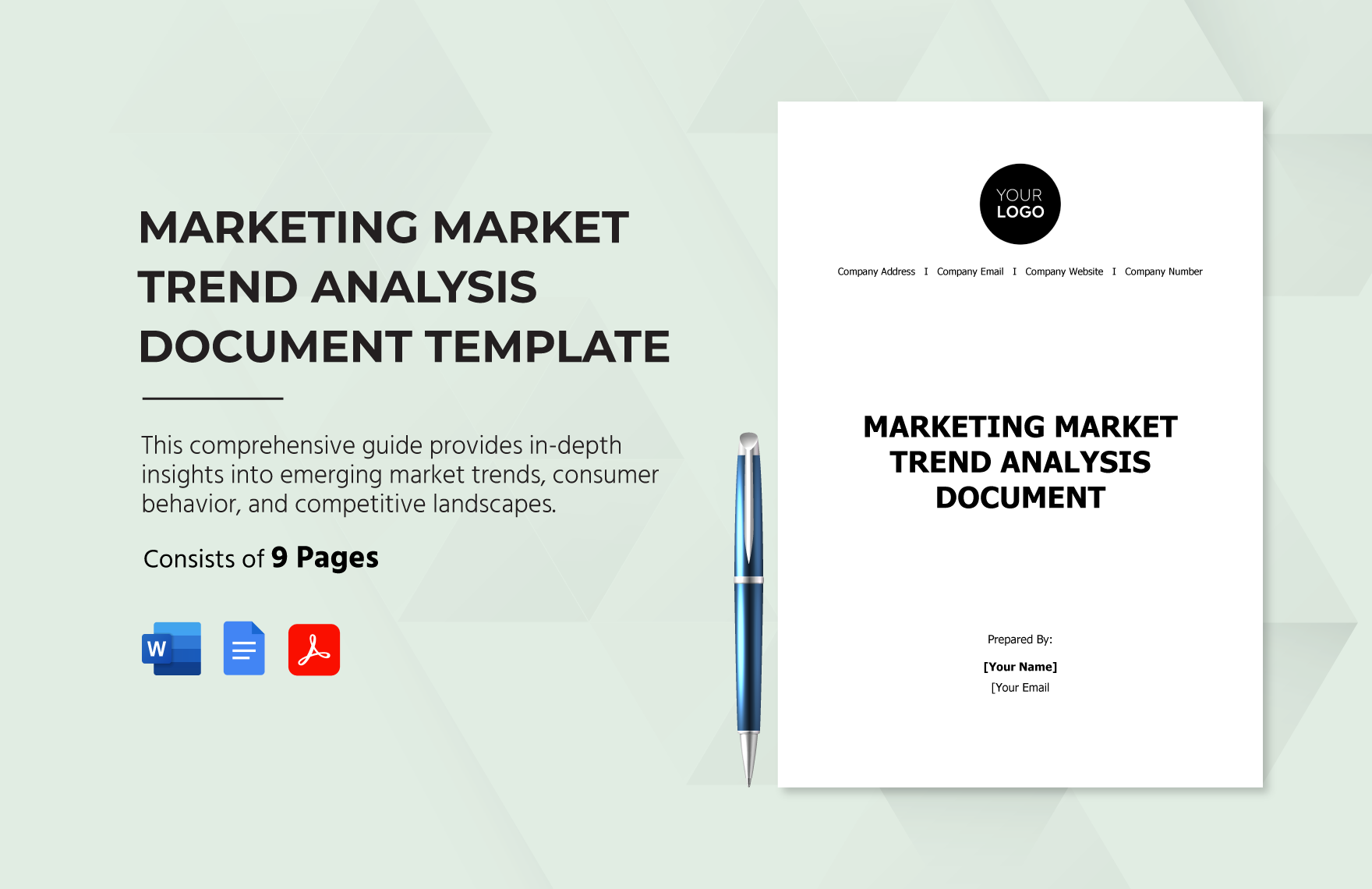 Marketing Market Trend Analysis Document Template