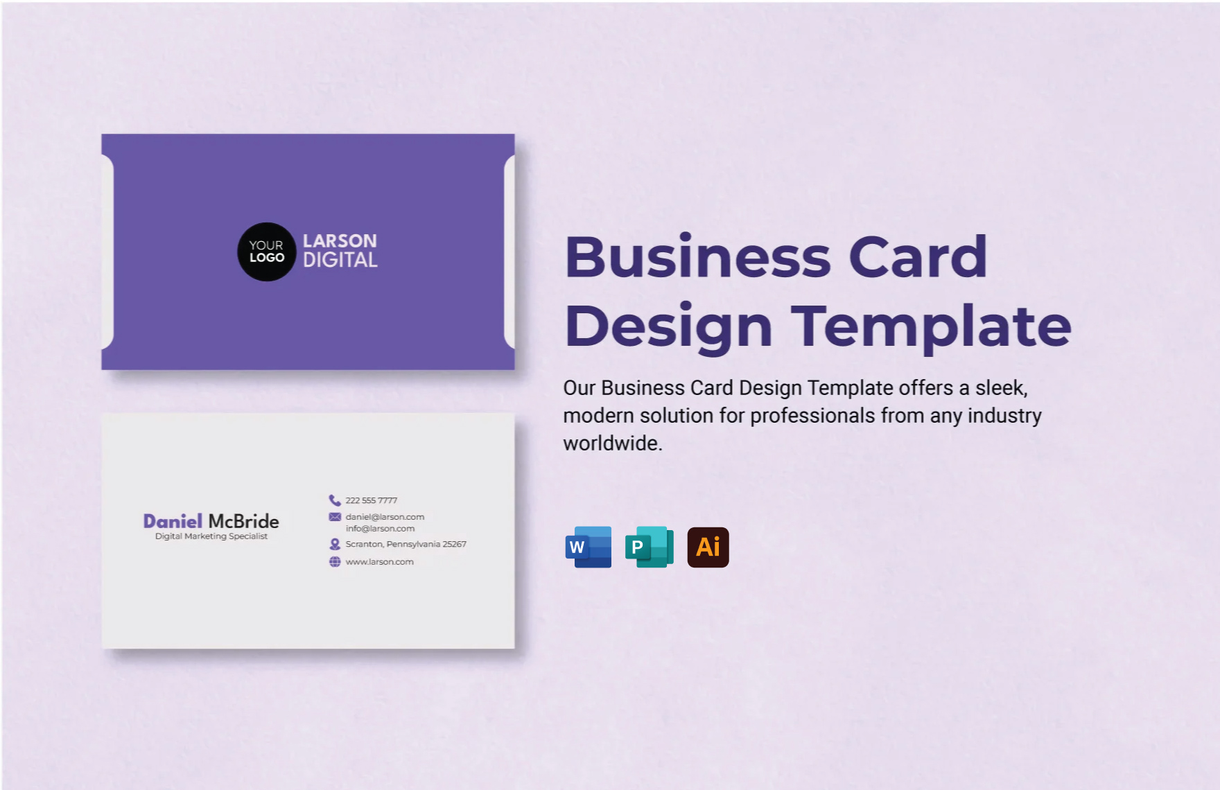 Business Card Design Template in Word, Illustrator, Publisher - Download | Template.net