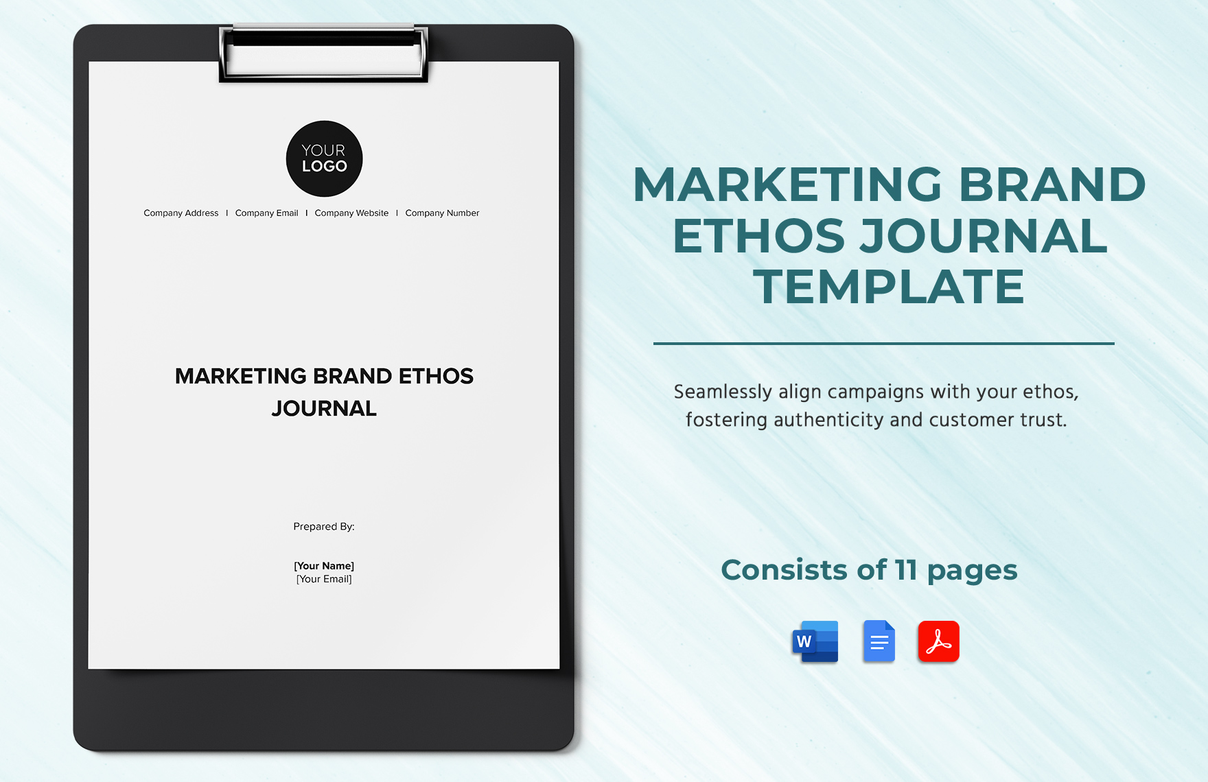 Marketing Brand Ethos Journal Template