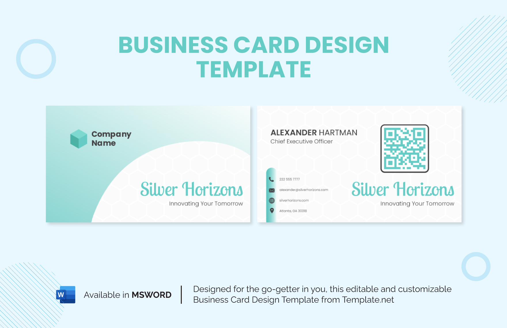 Business Card Design Template in Word - Download | Template.net