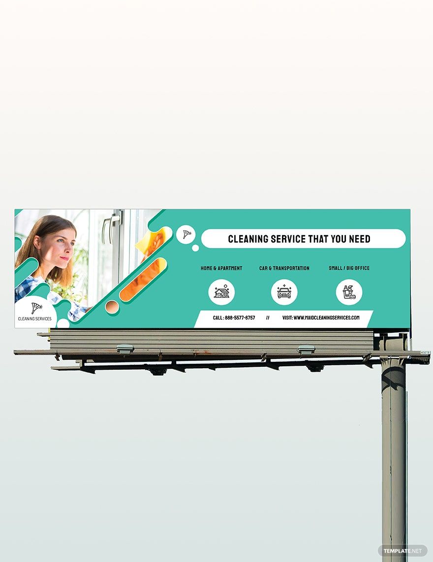 Cleaning Services Billboard Template in Illustrator, PSD - Download | Template.net