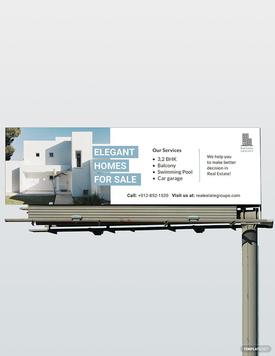 Real Estate Billboard Template in Illustrator, PSD - Download | Template.net