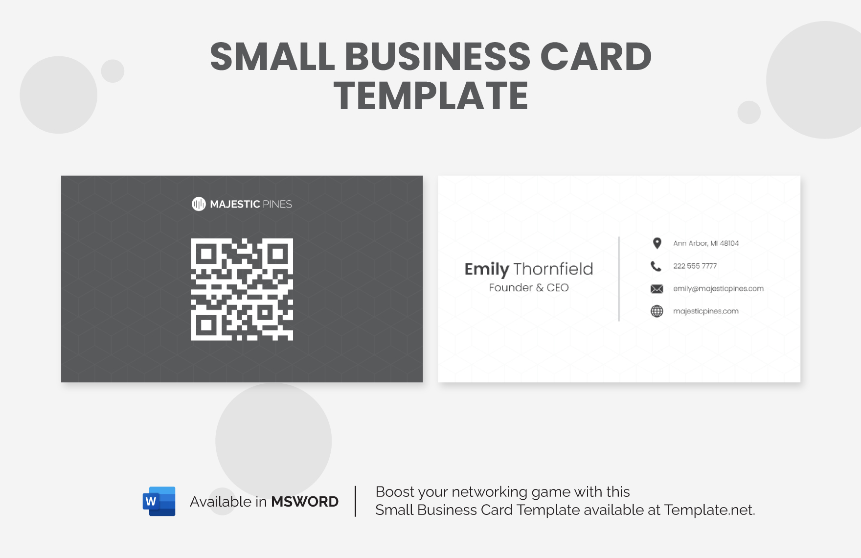 Small Business Card Template in Word - Download | Template.net