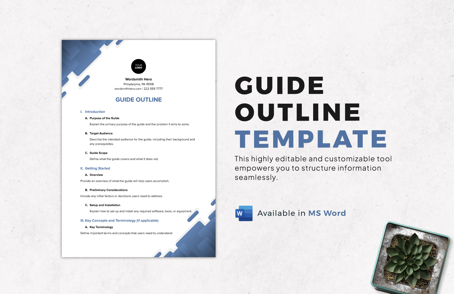 Guide Outline Template in Word - Download | Template.net