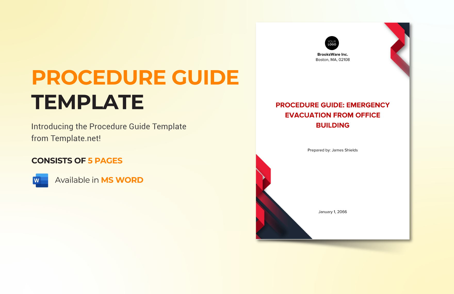 Procedure Guide Template in Word - Download | Template.net