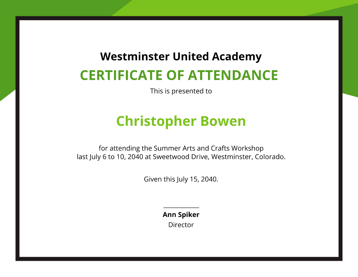 Workshop Attendance Certificate Template - Edit Online & Download