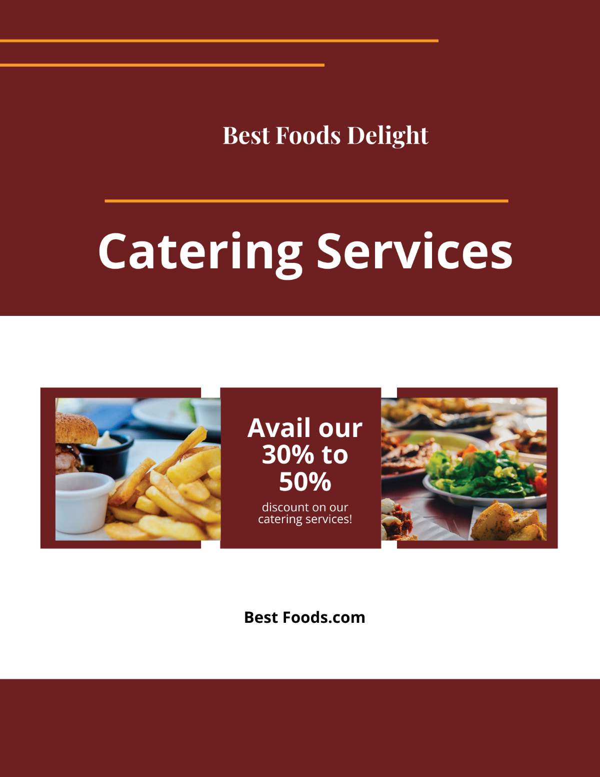 Catering Flyer Template - Edit Online & Download