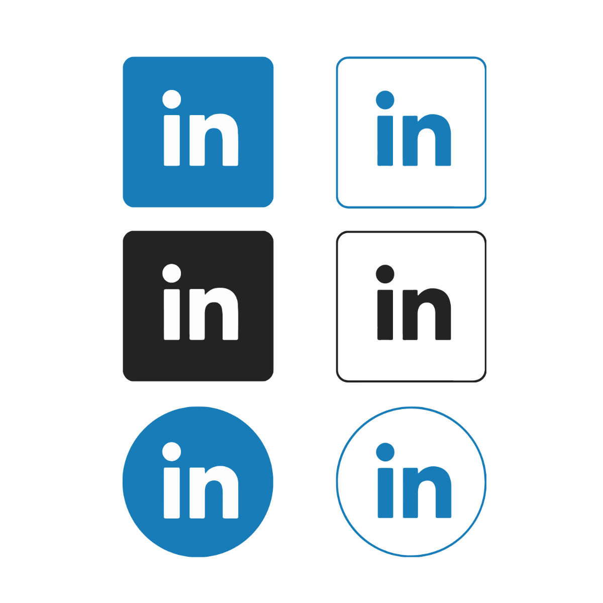 Free LinkedIn Icon Vector Template