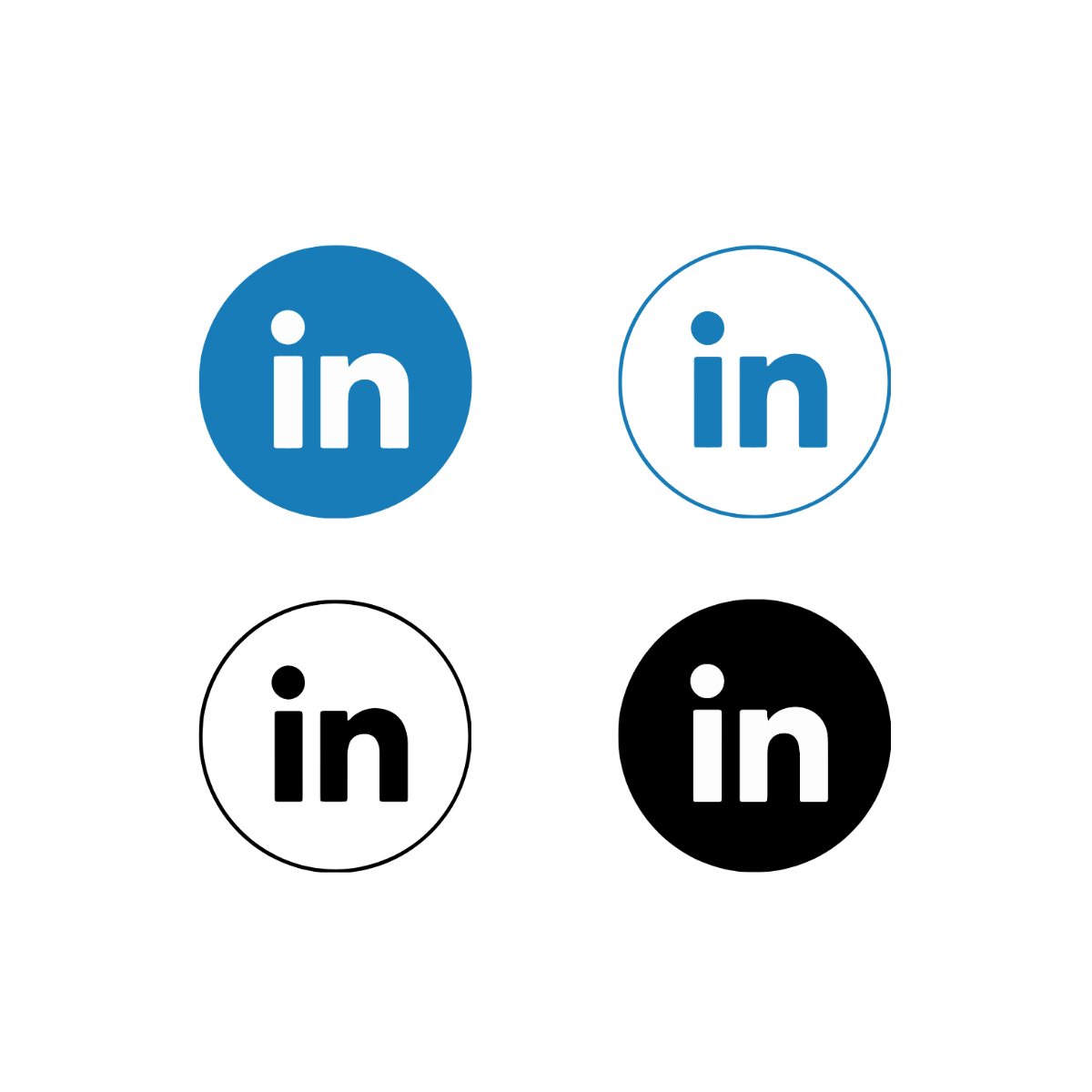 Free Circle Linkedin Vector Template