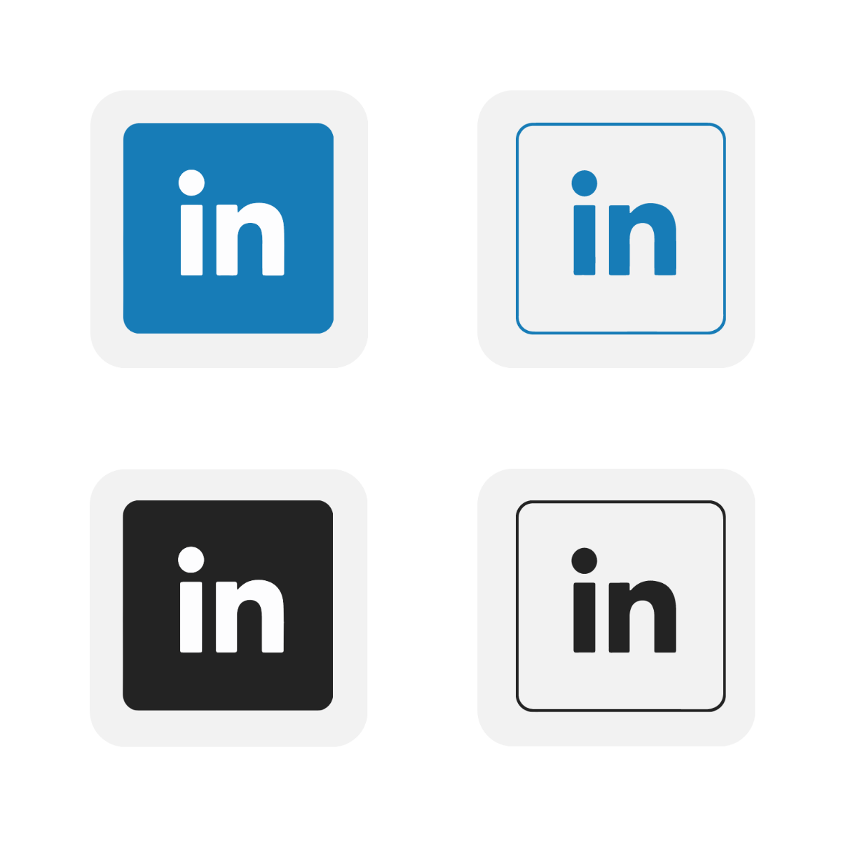 Free Square LinkedIn Vector Template