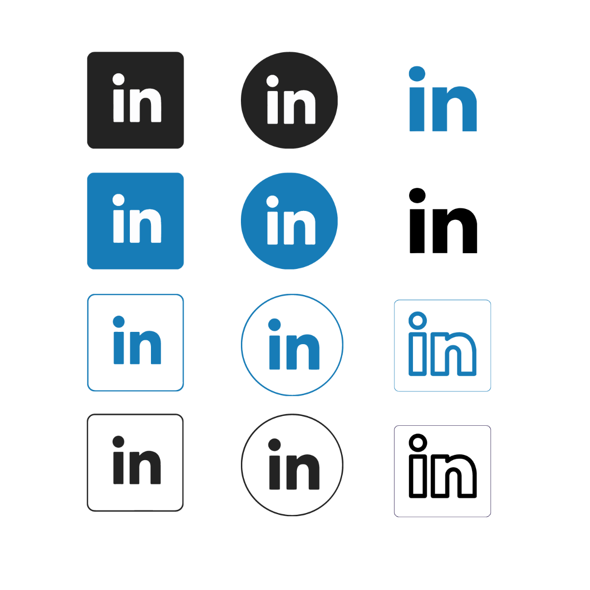 Free LinkedIn Symbol Vector Template