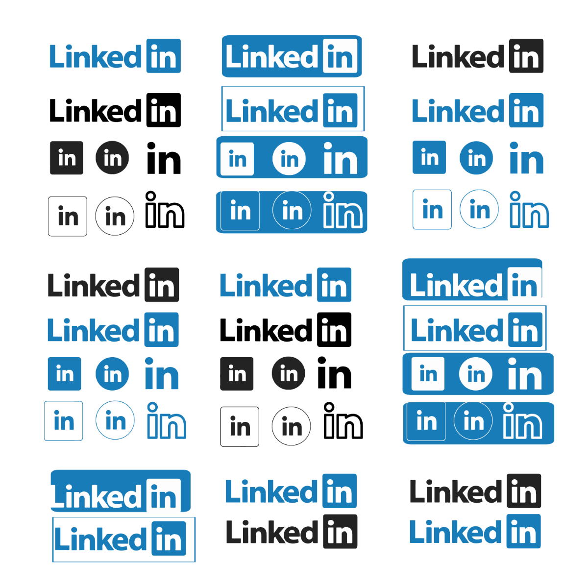 Free Small LinkedIn Icon Vector Template