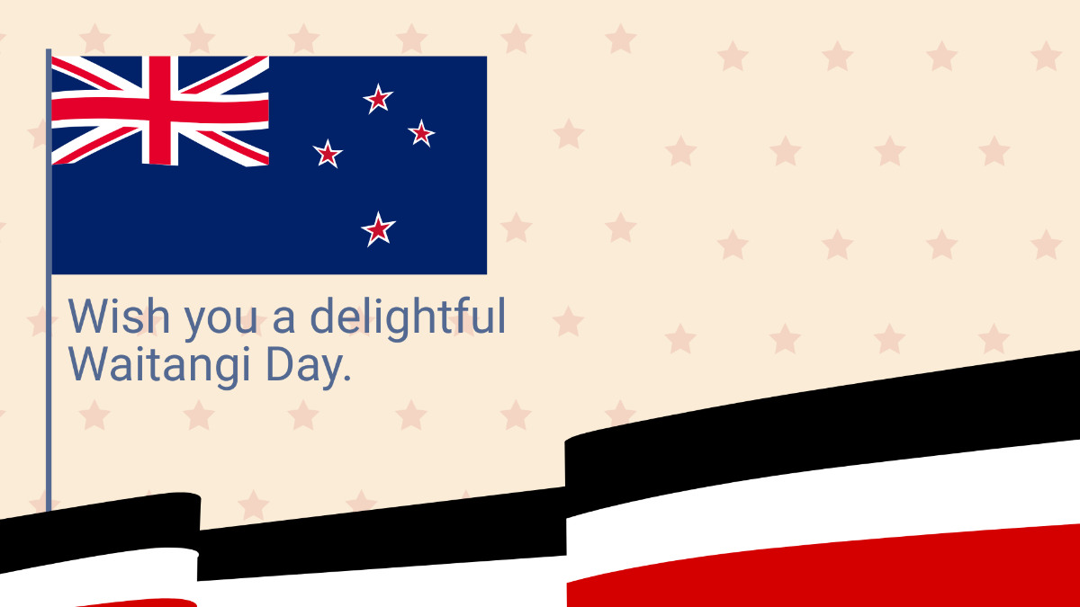 Waitangi Day Greeting Card Background Template - Edit Online & Download