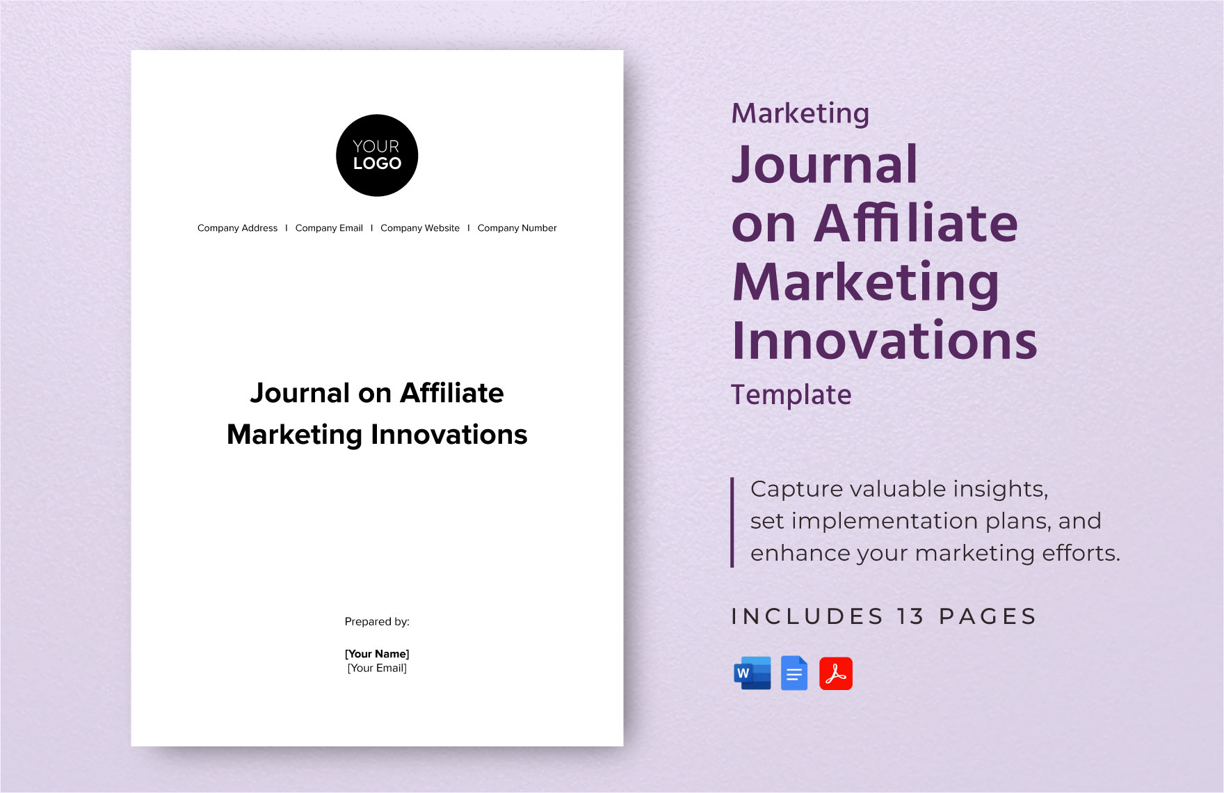 Journal on Affiliate Marketing Innovations Template