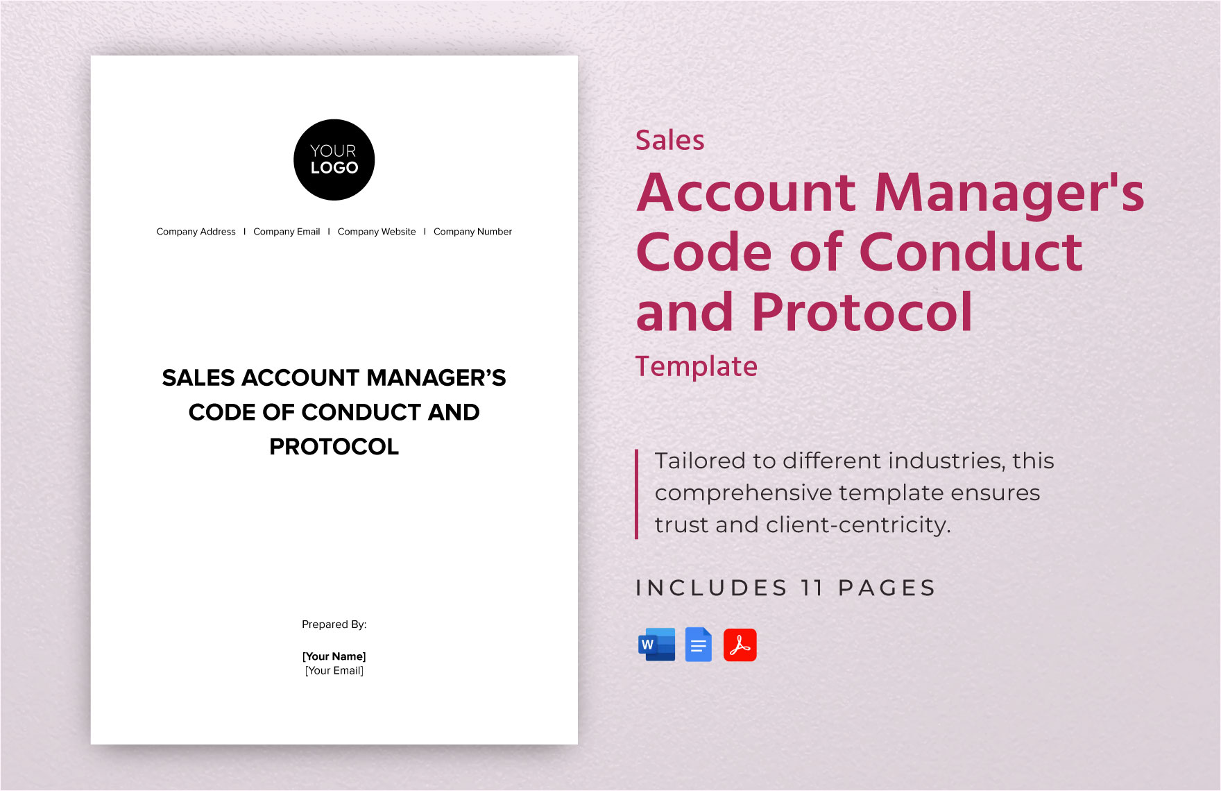 Sales Account Manager's Code of Conduct and Protocol Template