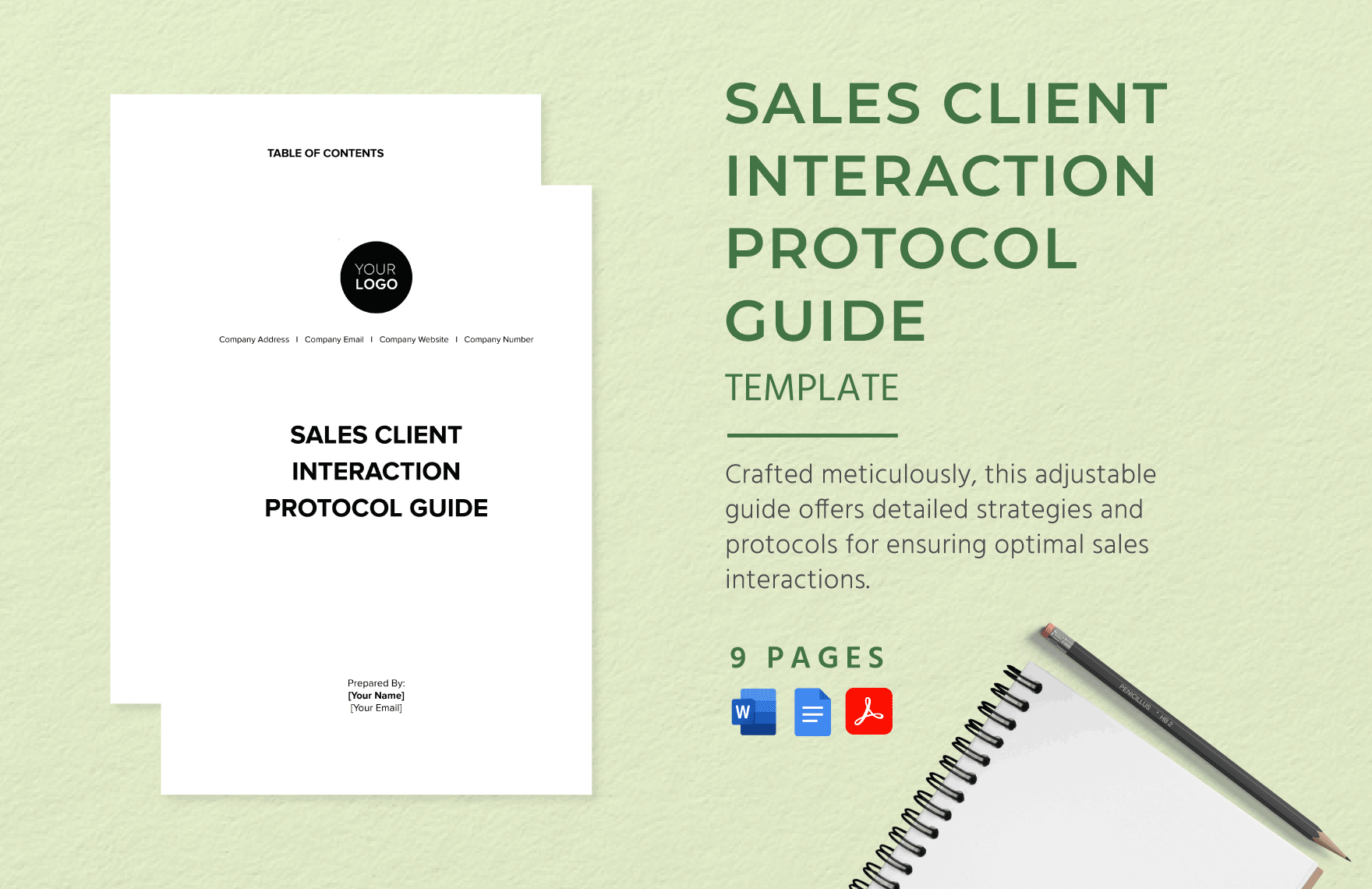 Sales Client Interaction Protocol Guide Template