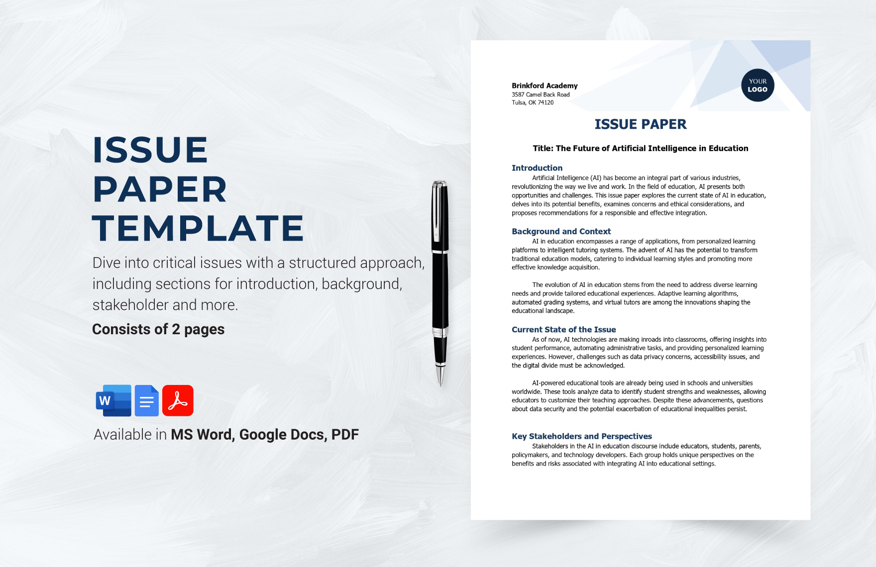 Issue Paper Template