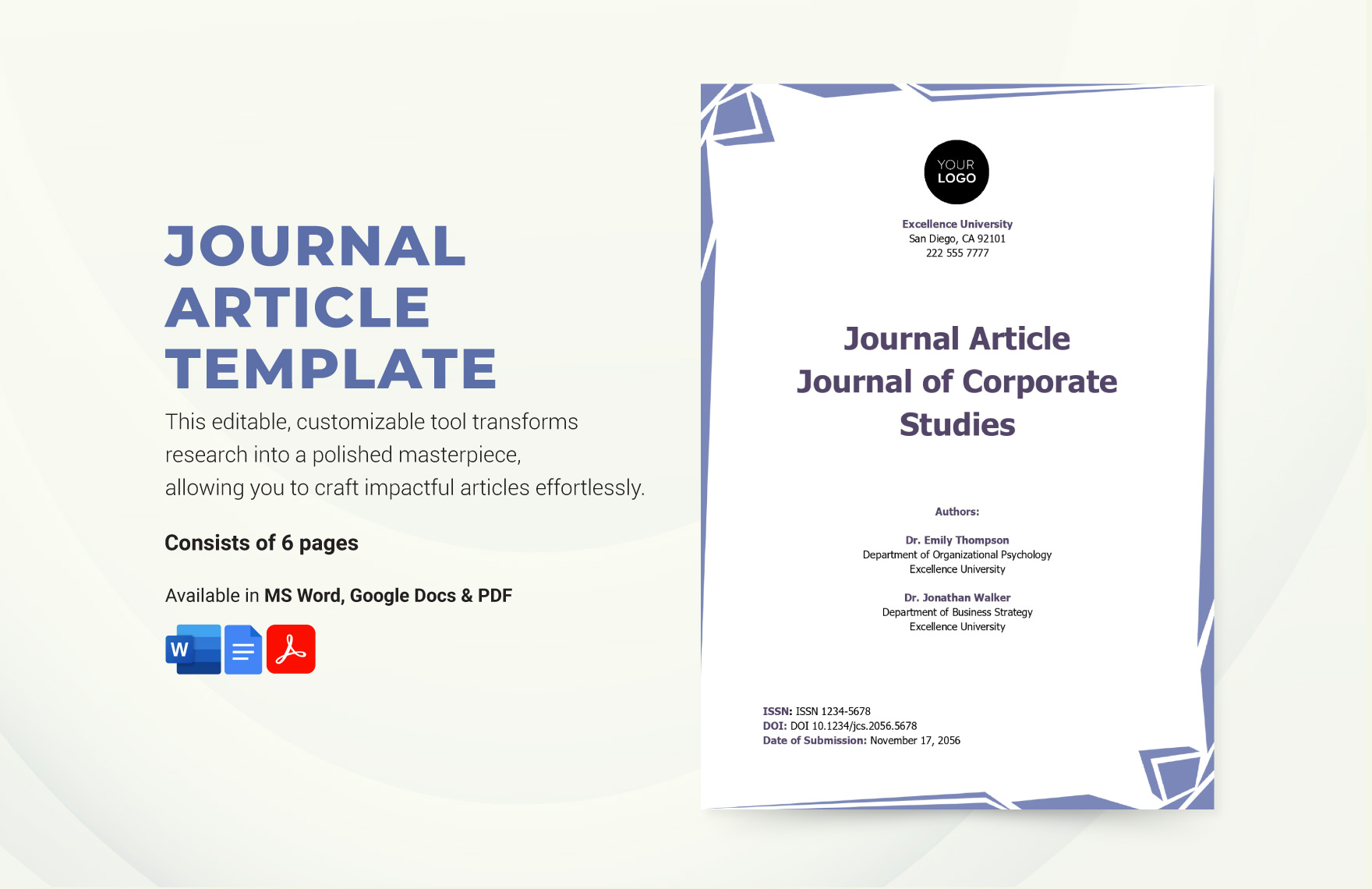 Journal Article Template