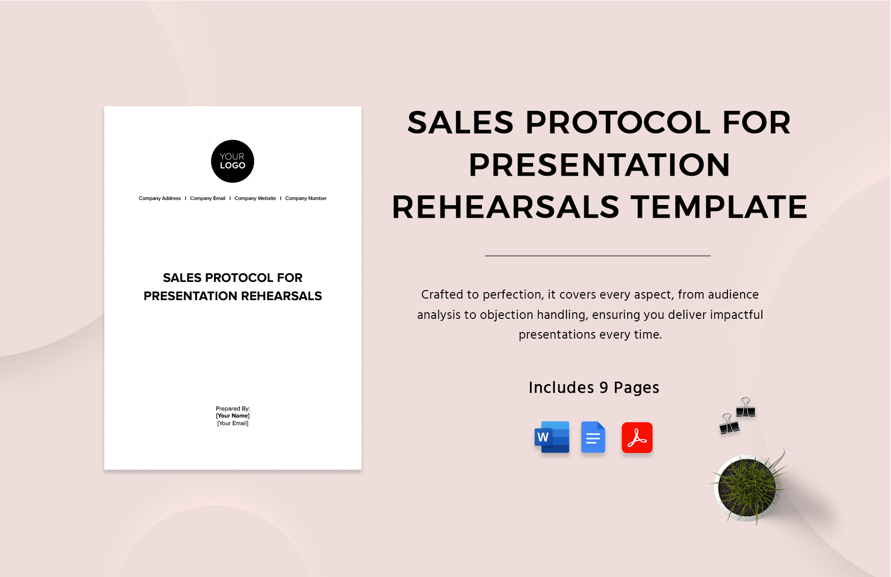 Sales Protocol for Presentation Rehearsals Template