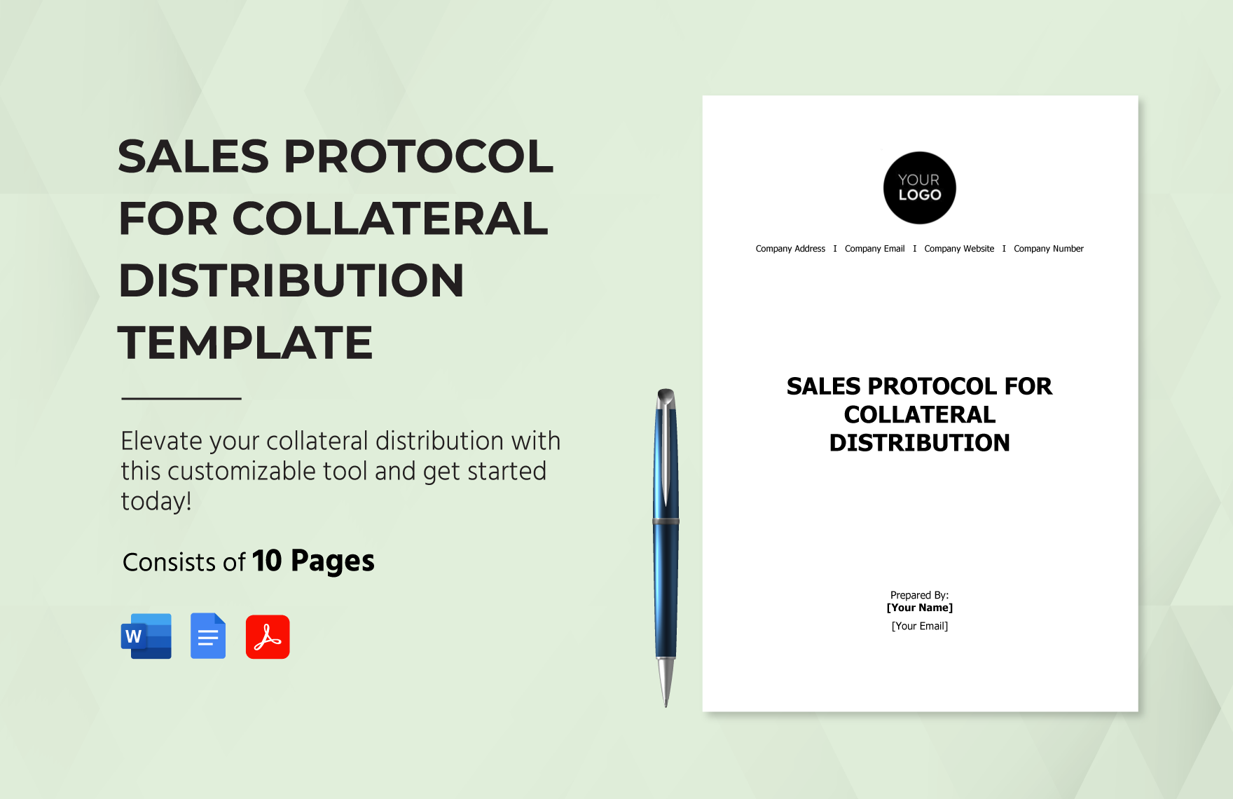 Sales Protocol for Collateral Distribution Template