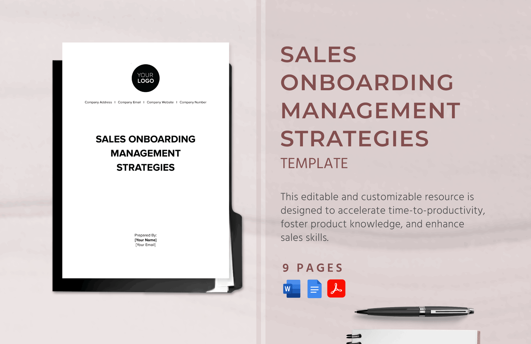 Sales Onboarding Management Strategies Template