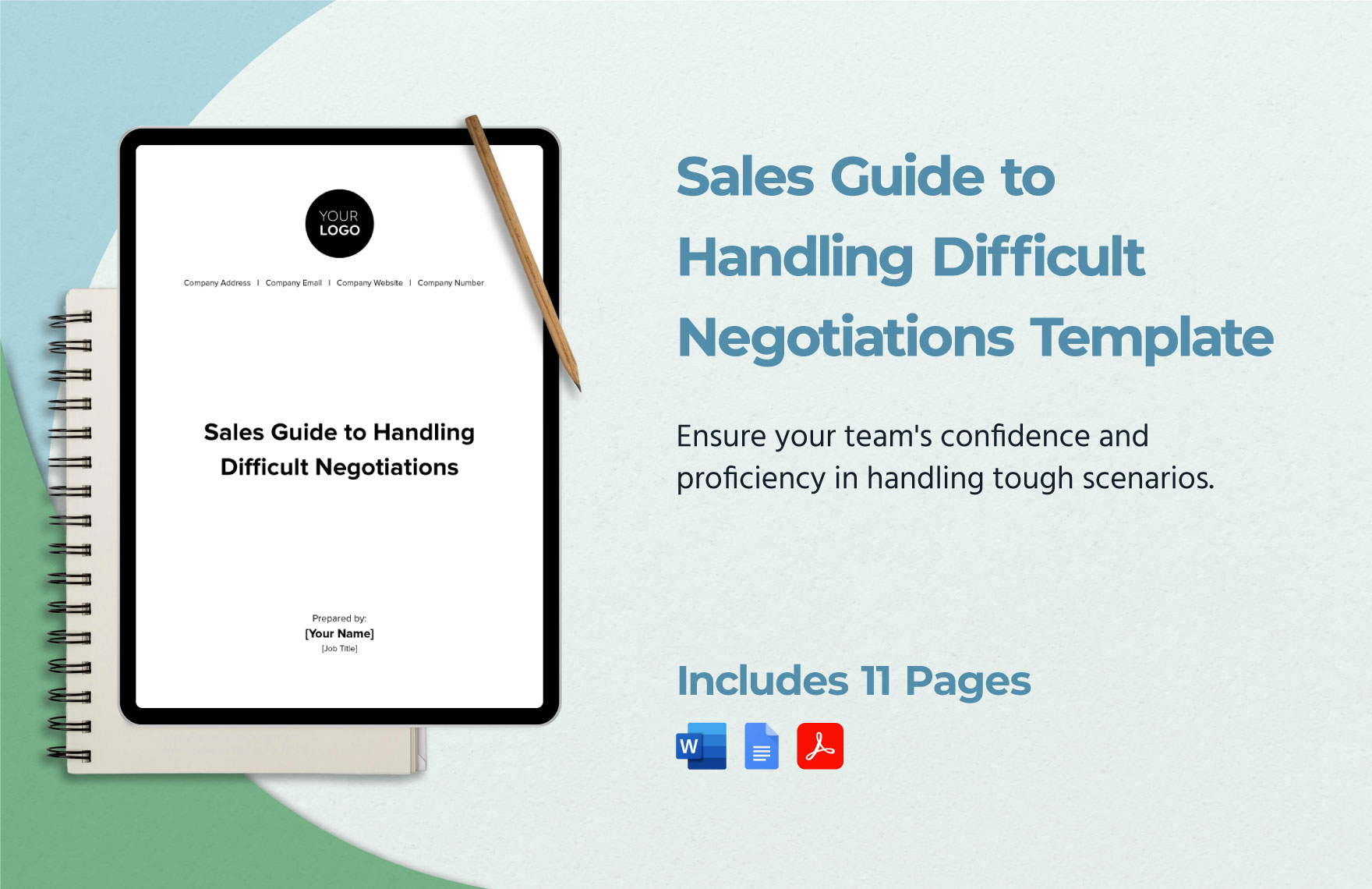 Sales Guide to Handling Difficult Negotiations Template