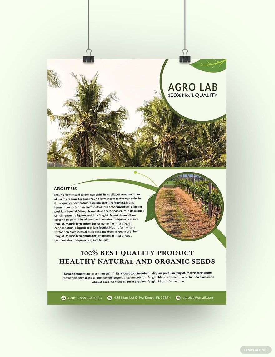 Agriculture Poster Template in Illustrator, PSD - Download | Template.net