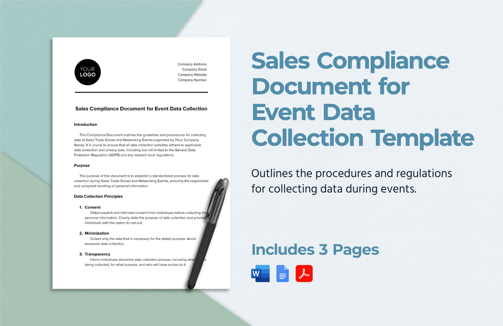 Sales Compliance Document for Event Data Collection Template