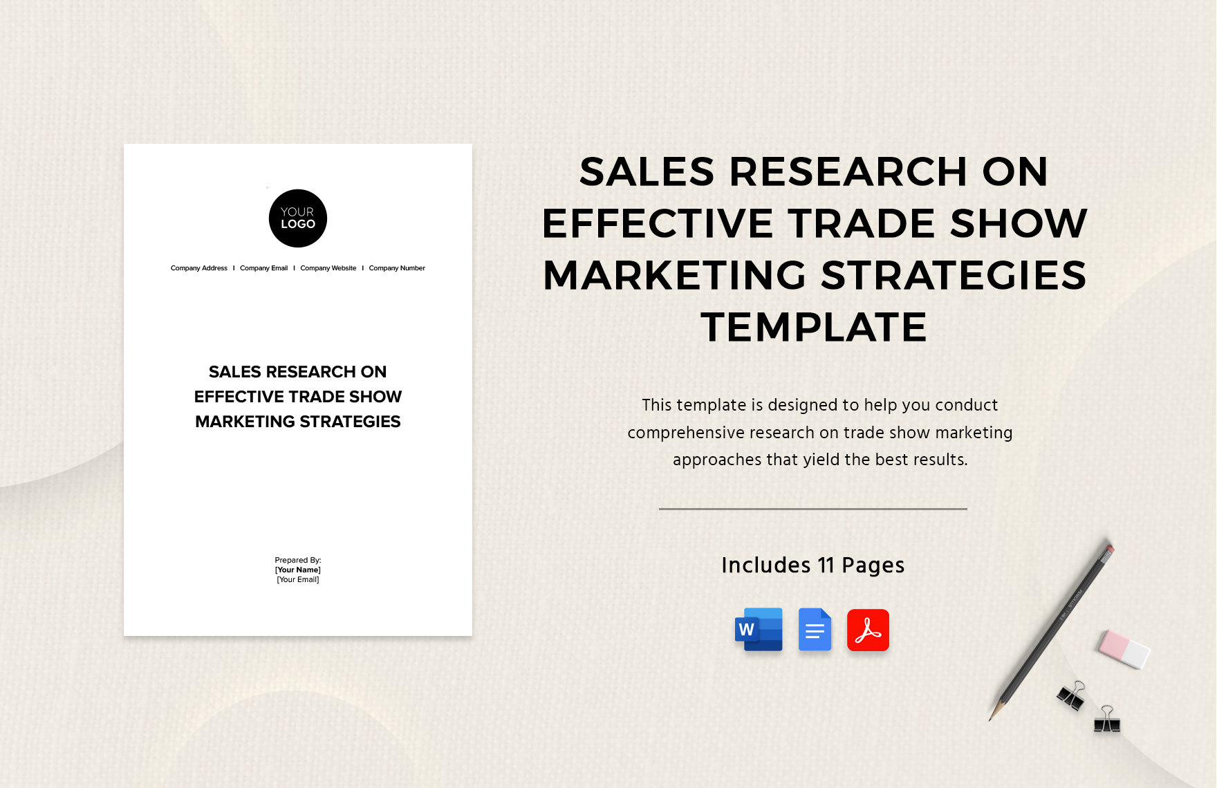 Sales Research on Effective Trade Show Marketing Strategies Template