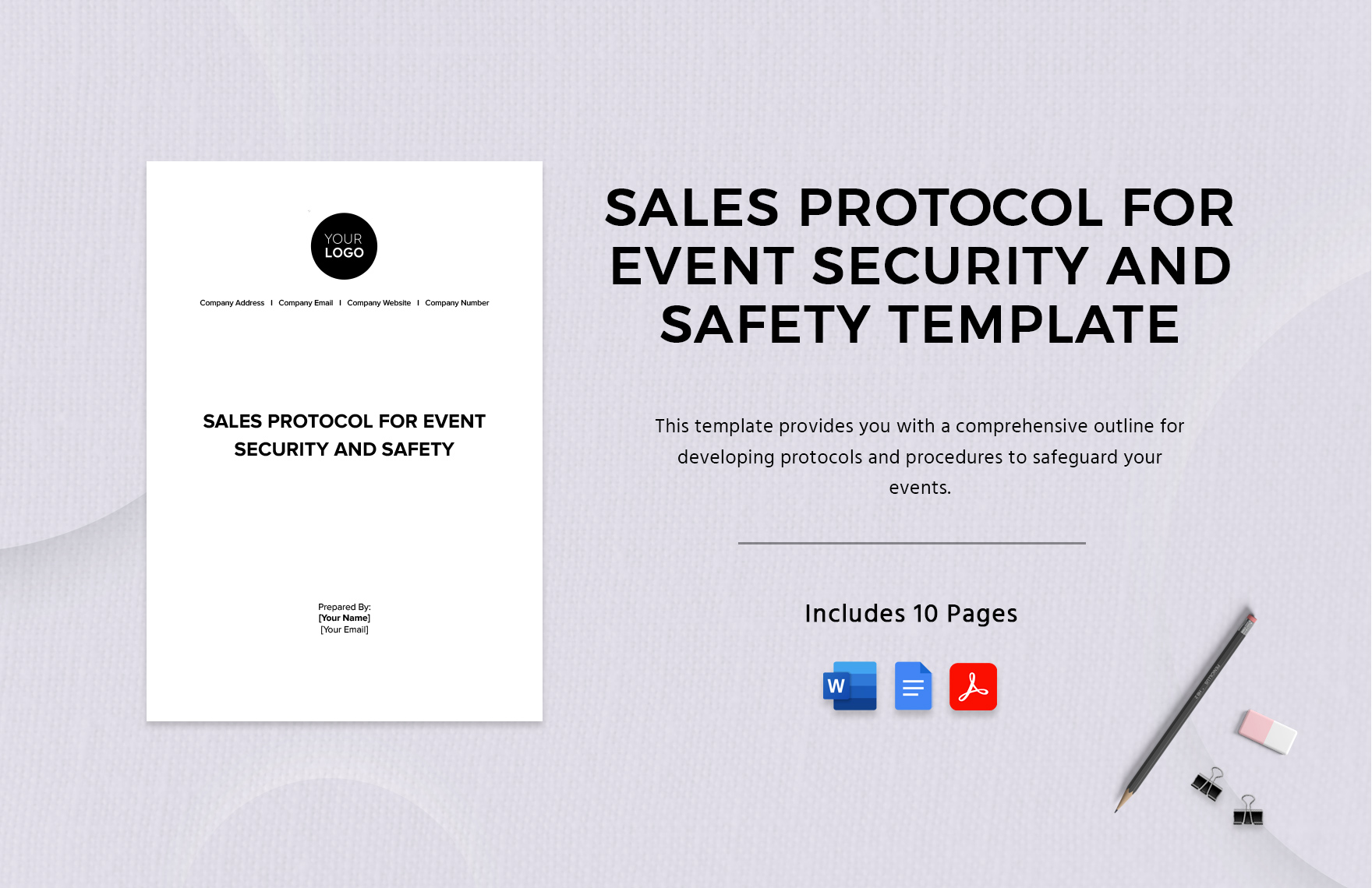 Sales Protocol for Event Security and Safety Template